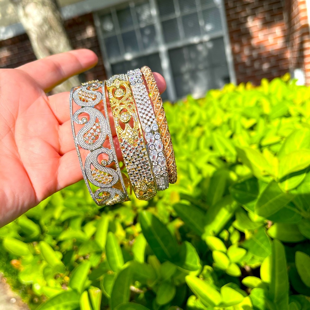 Indian crystal bangle set